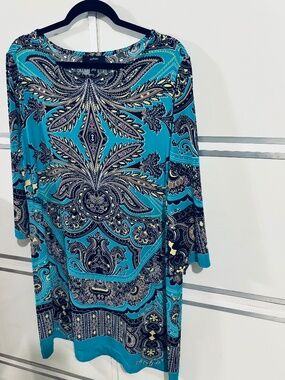 Alfani Women’s Dress Multicolor Sz large Pullover 3/4 Sleeves